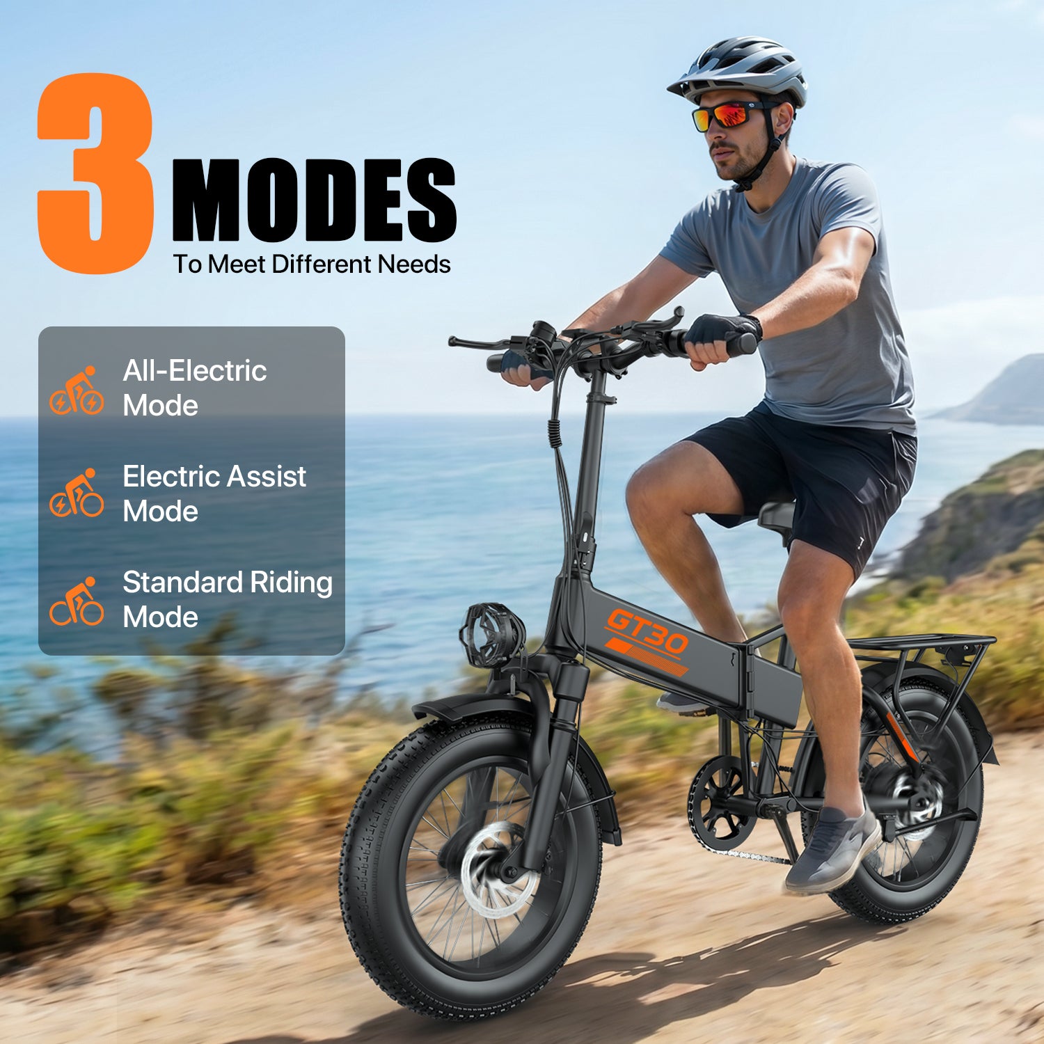 PostJoy GT30 Folding Fat Tire Electric Bike