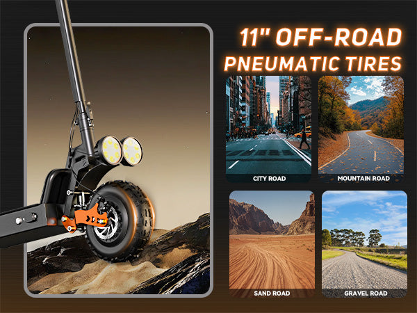 11" Off-Road Pneumatic Tires for All-Terrain Control