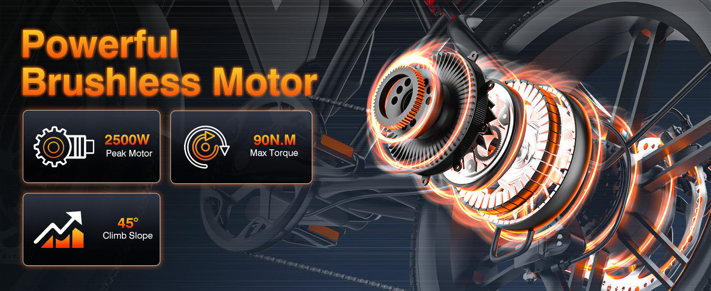 2500W Peak Motor with 90Nm Torque