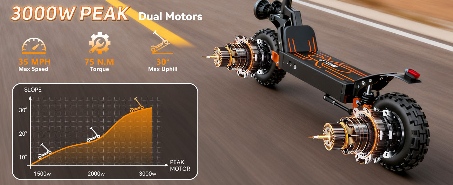 3000W Peak Dual Motors for Serious Power