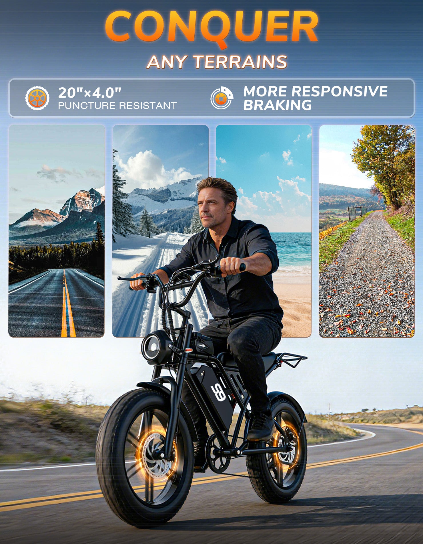 PostJoy S9 Fat Tire Electric Bike