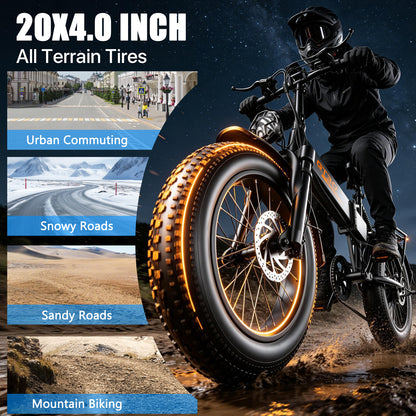 PostJoy GT30 Folding Fat Tire Electric Bike