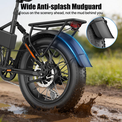 PostJoy GT30 Folding Fat Tire Electric Bike