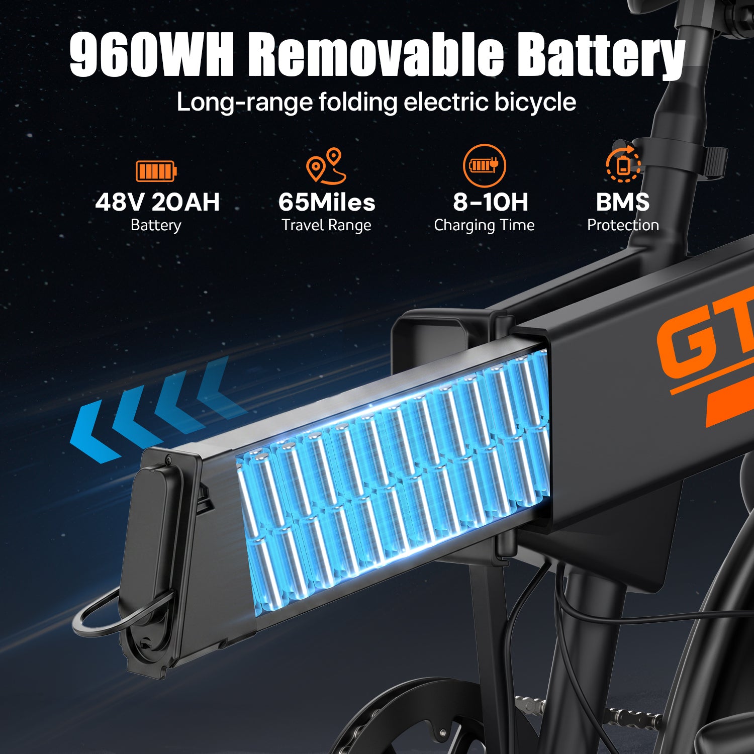 PostJoy GT30 Folding Fat Tire Electric Bike