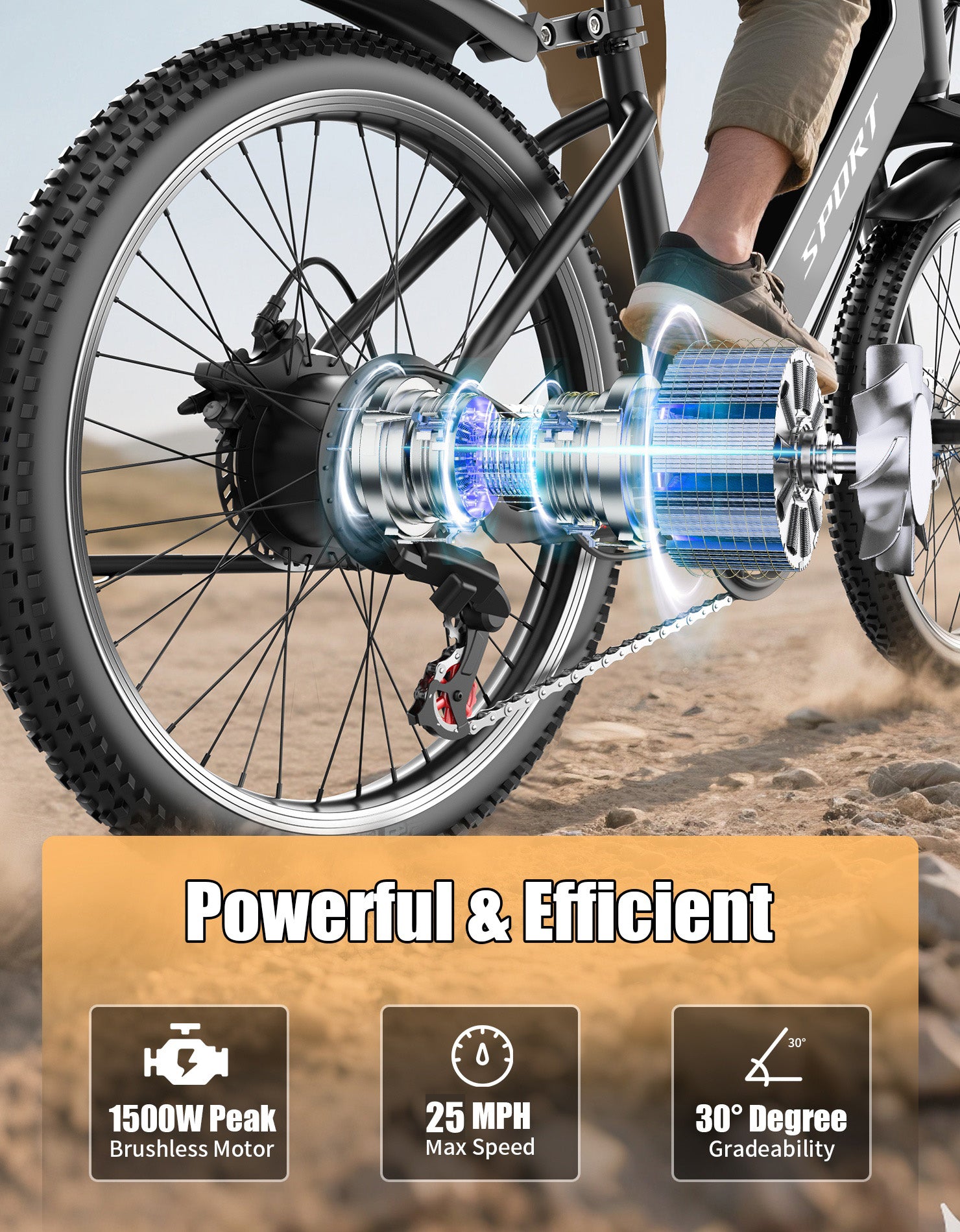 PostJoy F26 26-Inch Electric Mountain Bike