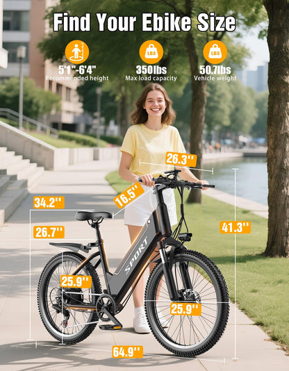 PostJoy F26 26-Inch Electric Mountain Bike